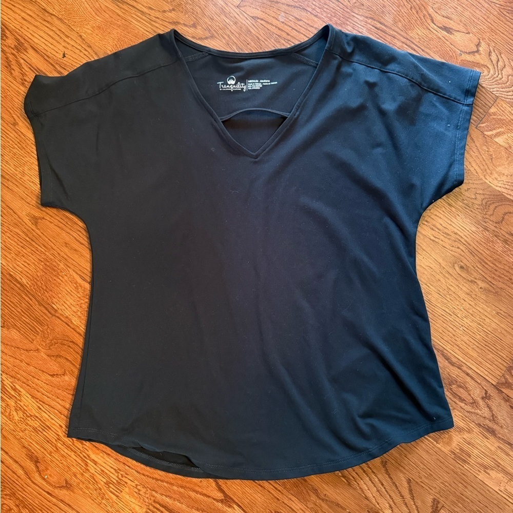 Tranquility Women's Black V-Neck Top